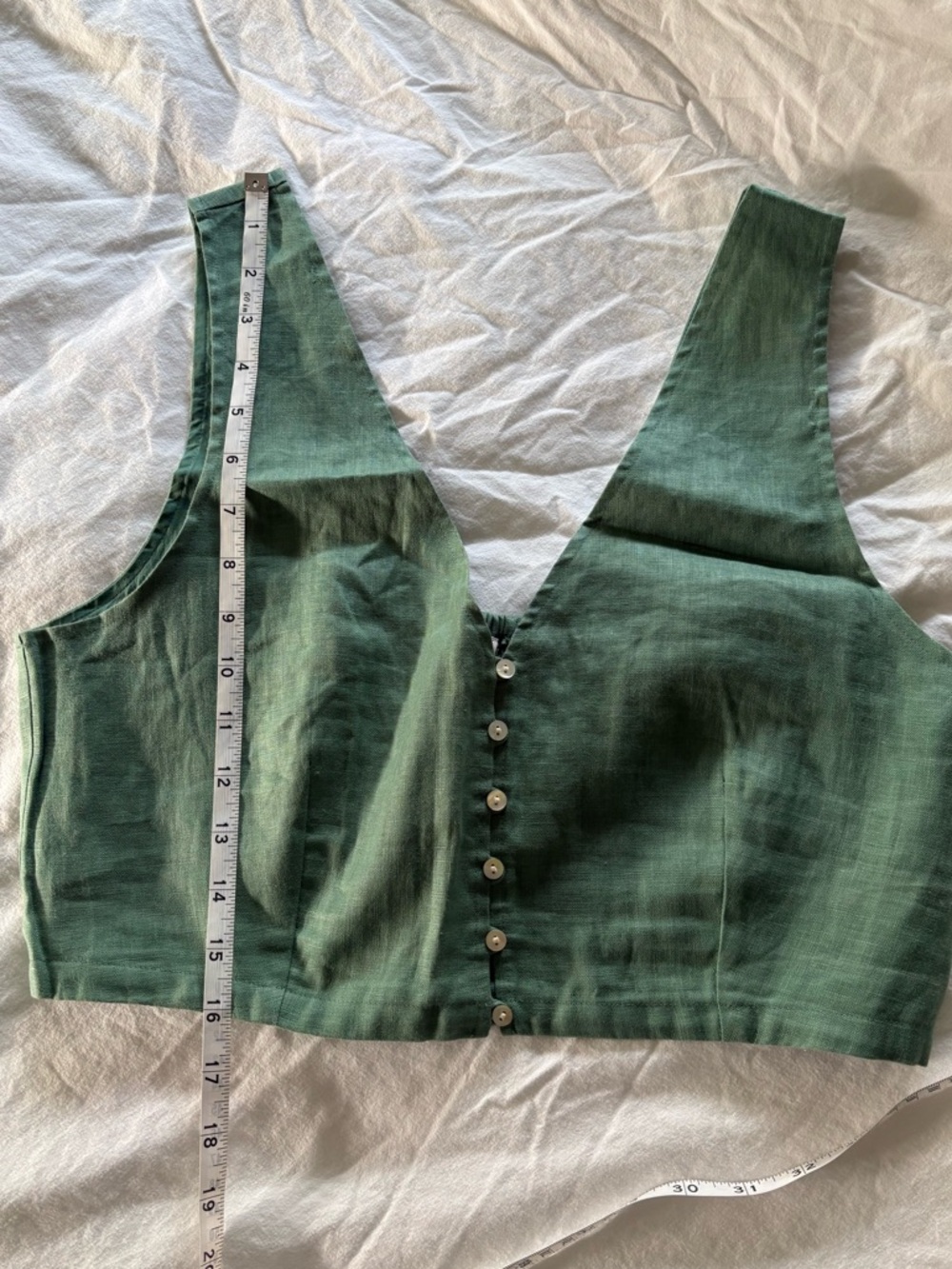 NWT Madewell Linen Crop Top - Picture 9 of 10
